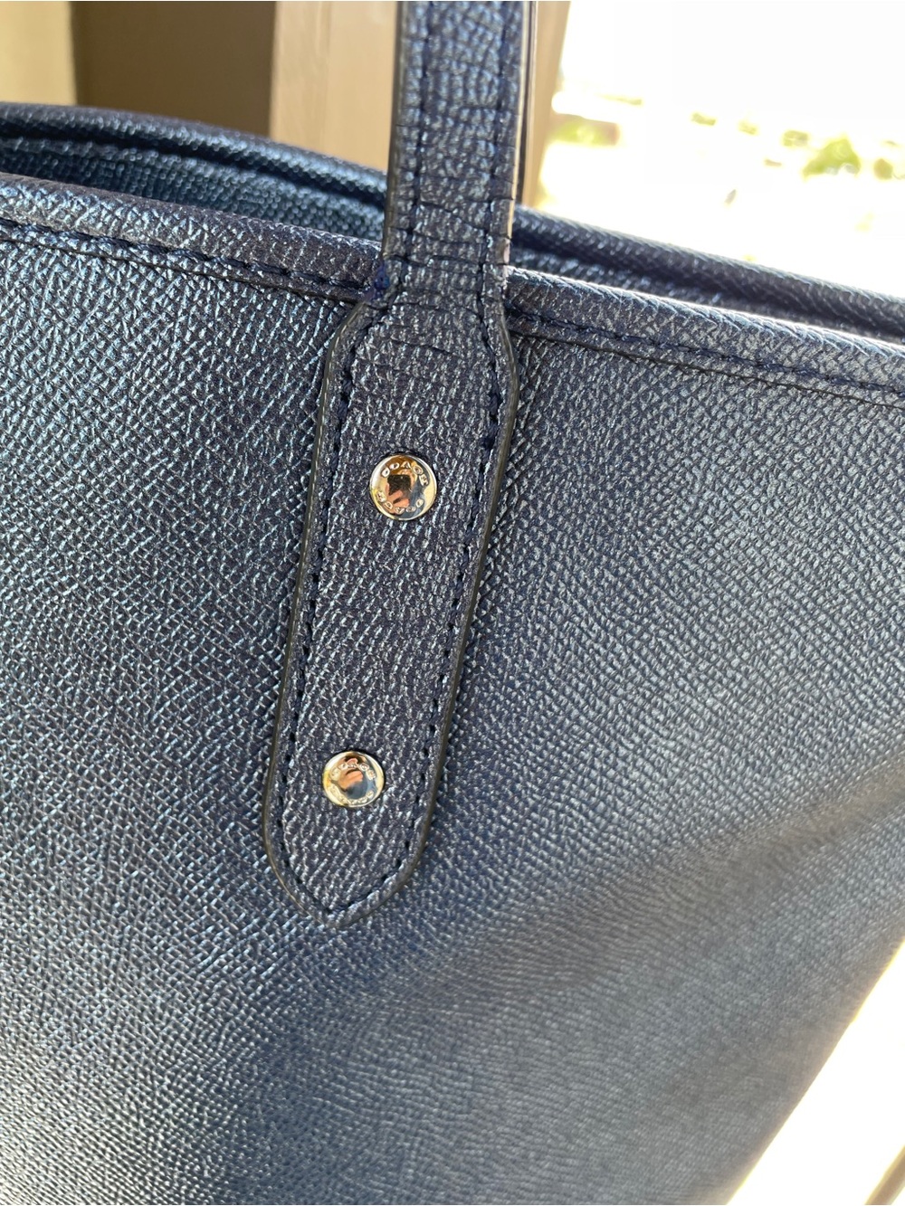 Coach metallic Blue Leather City Tote Zip Bag - 2017 - Picture 5 of 14